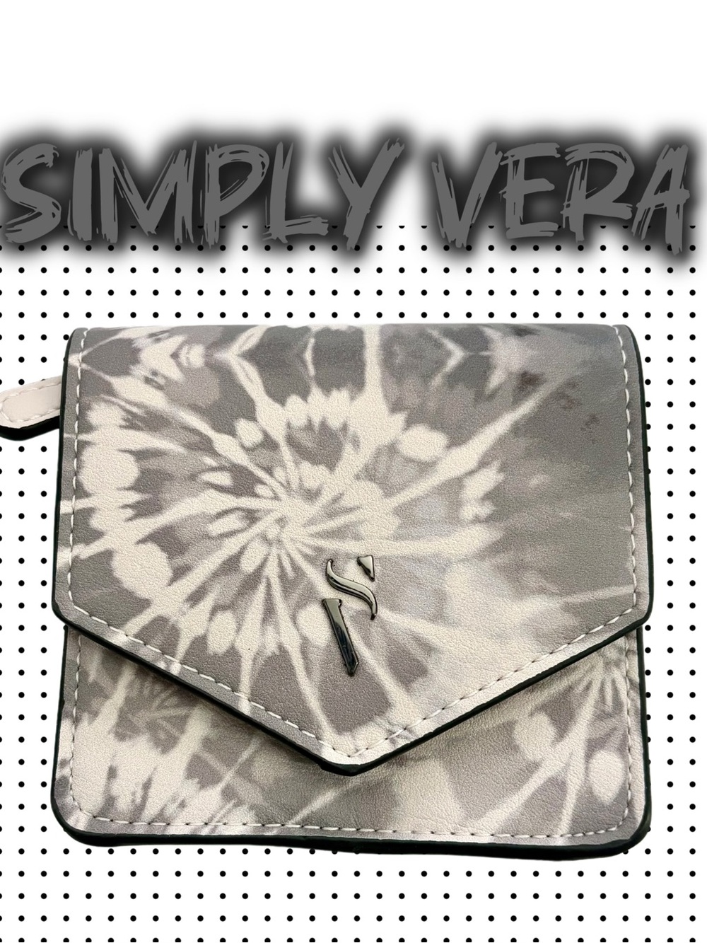 Simply Vera Wang Gray Tie-Dye Women's Snap Wallet